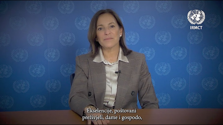 Video obraćanje sutkinje Graciele Gatti Santane, predsjednice Mehanizma