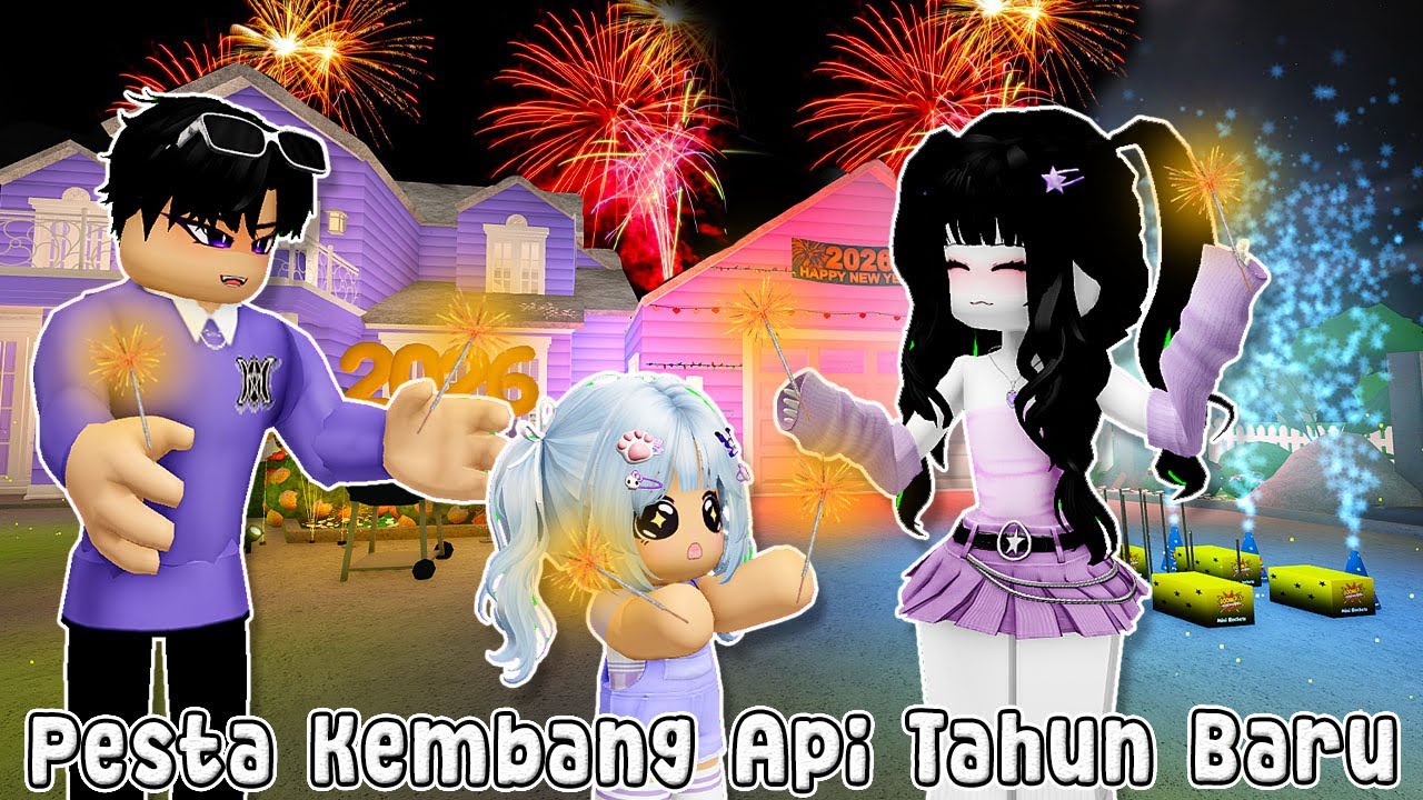 PESTA KEMBANG API TERBESAR DI MALAM TAHUN BARU 2026 | BLOXBURG RP
