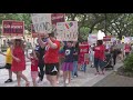 Protesters rally over HISD terminations in downtown Houston