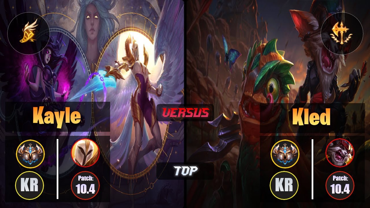 Challenger KAYLE [Fleet Footwork] (Top) VS  KLED - Challenger KR Patch 10.4