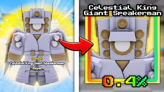 I Unlocked 0.4% CELESTIAL KING SPEAKERMAN In Skibidi Masters Tower Defense..