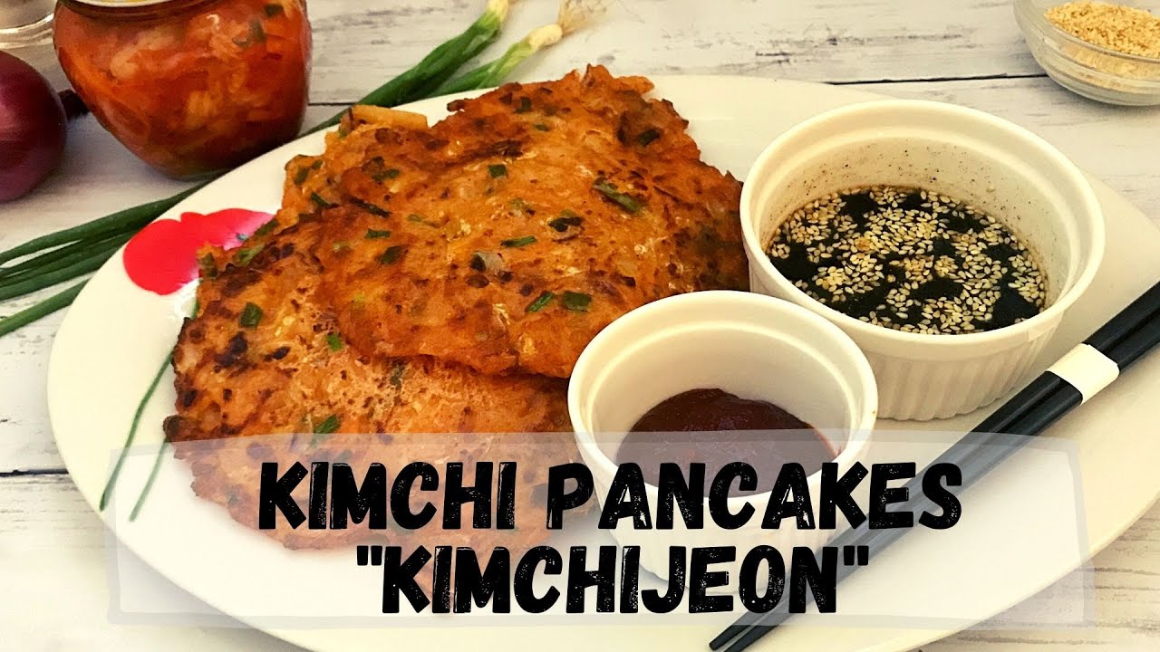 Kimchi Pancakes (Kimchijeon) with Dipping Sauce Recipe Happy Tummy