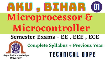 Lec - 01 Microprocessor and Microcontroller |Complete Syllabus| AKU BIHAR | EE , ECE - 5th Semester|