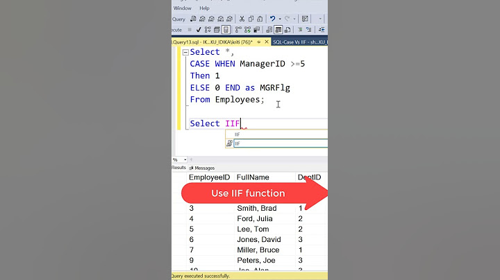 SQL | IIF Function | Learn a Shorthand for CASE #shorts