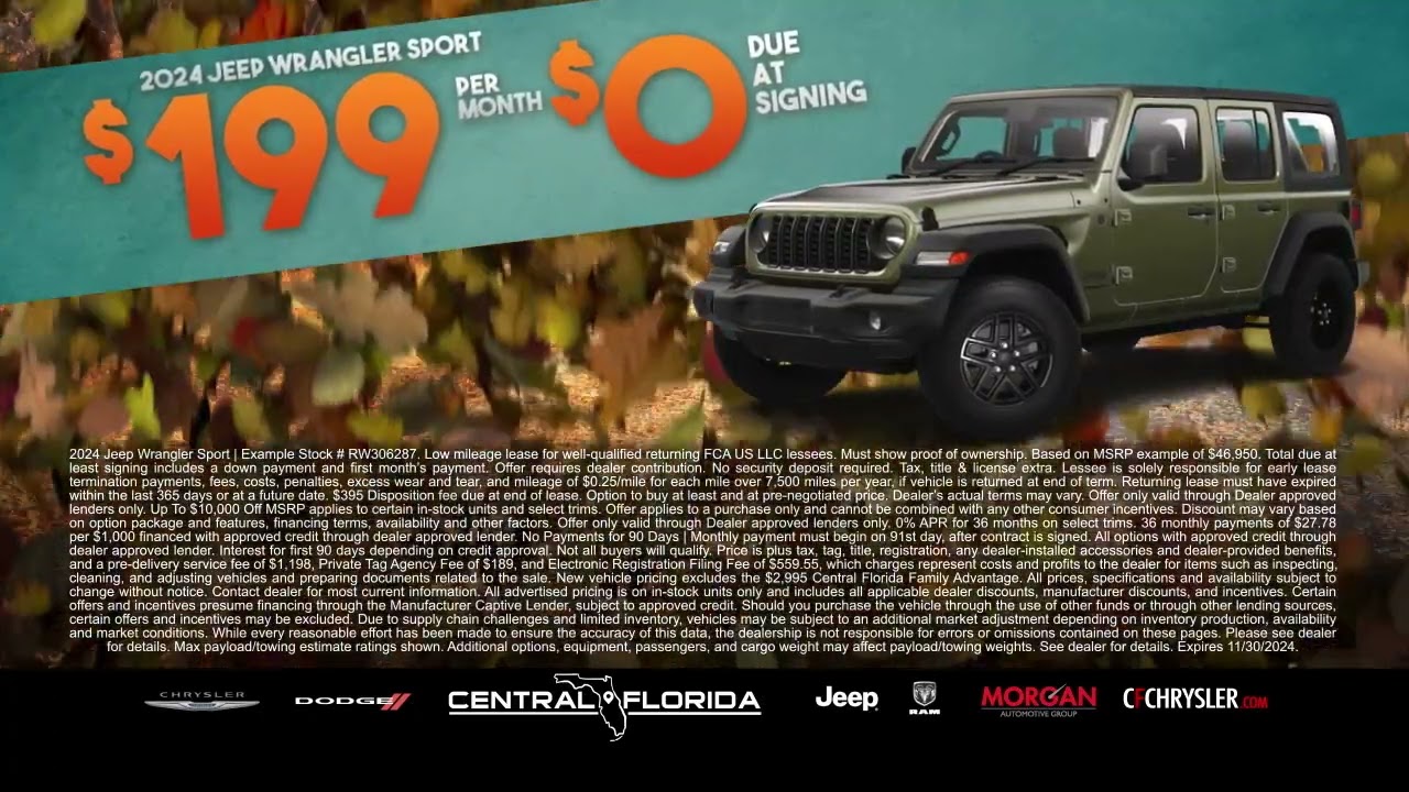Haul this Fall at Central Florida Chrysler Dodge Jeep RAM