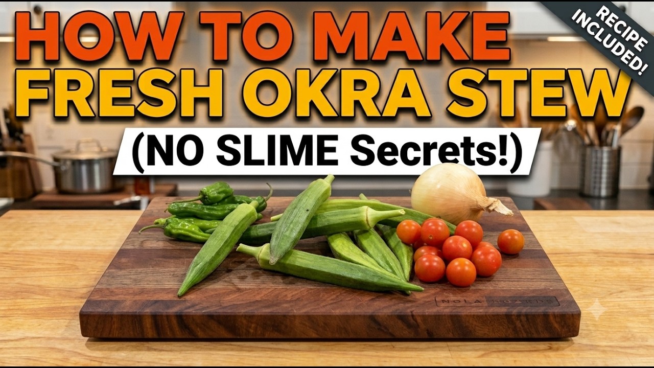 How to Make Fresh Okra Stew (NO SLIME Secrets!)