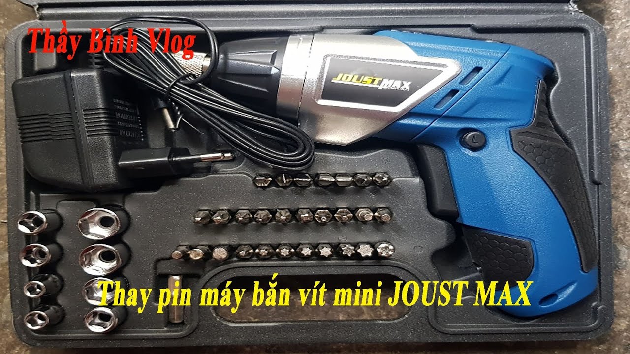 Thay pin máy bắn vít mini JOUST MAX 45 In 1 ngon rẻ - youtube
