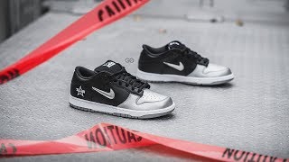 bioscoop Trolley voorwoord Supreme x Nike SB Dunk Low OG QS "Metallic Silver / Black": Review &  On-Feet - YouTube