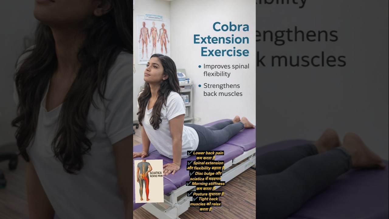 Cobra Exercise for BackPain Relief Bhujangasana Benefits Lower Back Stretch Therapy