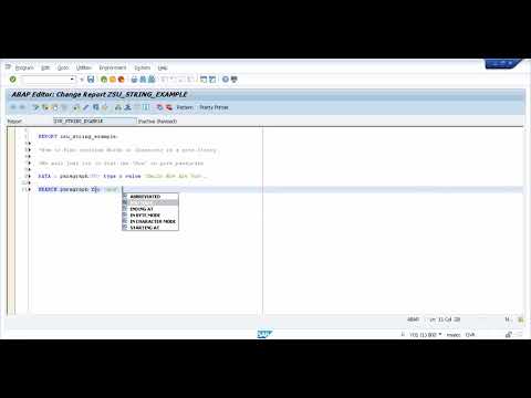 How to Find Word or Char and its Position in a String in SAP ABAP - Intact Abode