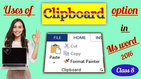 How to use cut | copy | paste | paste special | format painter | clipboard in Ms word