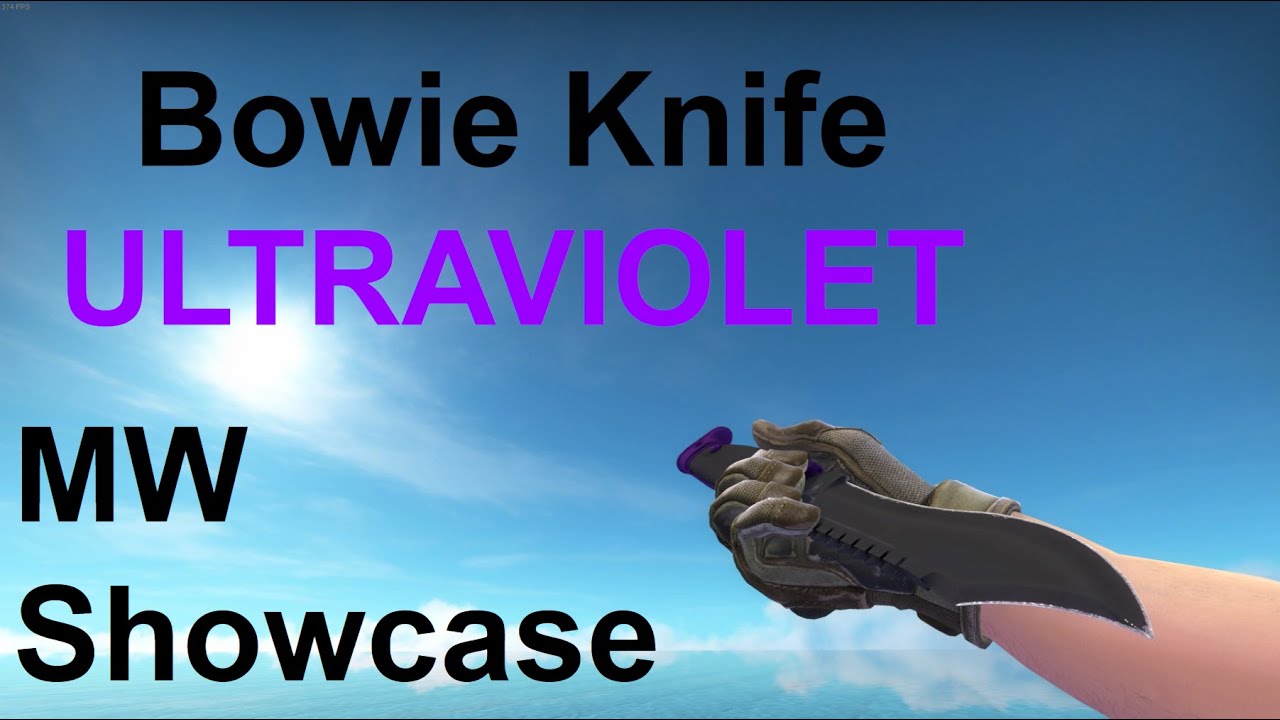 CS:GO Bowie Knife UltraViolet MW Inspect/Animation Showcase - YouTube