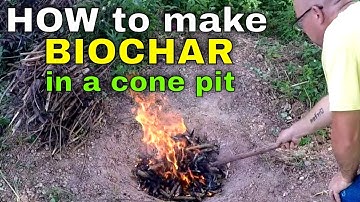EASIEST WAY How To Make BIOCHAR In A Cone Pit