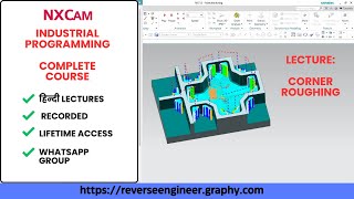 HINDI | 385. Corner Rough Program | NX Cam Programming Full Course WhatsApp/Call +91 9654816262