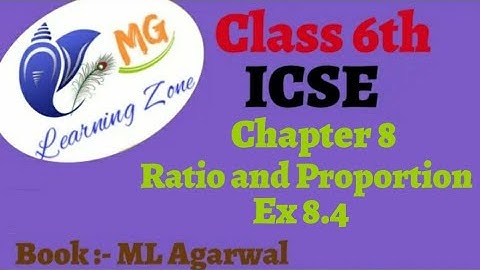 Class 6th ICSE Math Ch 8 Ratio and Proportion Ex 8.4