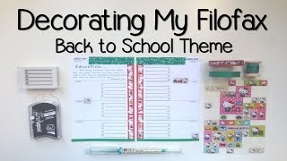 Decorating My Filofax - Back To School Theme Part 1