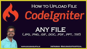 CodeIgniter Mini Project Tutorial in Hindi (Upload File - jpg, png, gif, pdf, doc) | Chapter #6