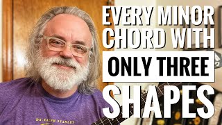 Learn Every MINOR Chord using only Three Shapes - #banjo