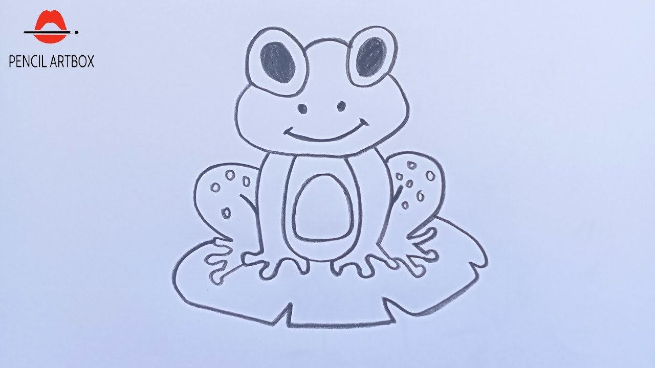 How to Draw a Frog pencil || frog drawing step by step easy