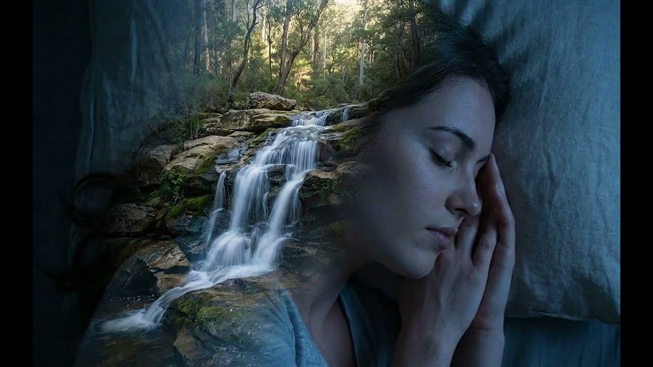 Drifting in Sleep Over Falls – 3H Double Exposure Sleep Flight (Pink & White Noise) Waterfall Sounds