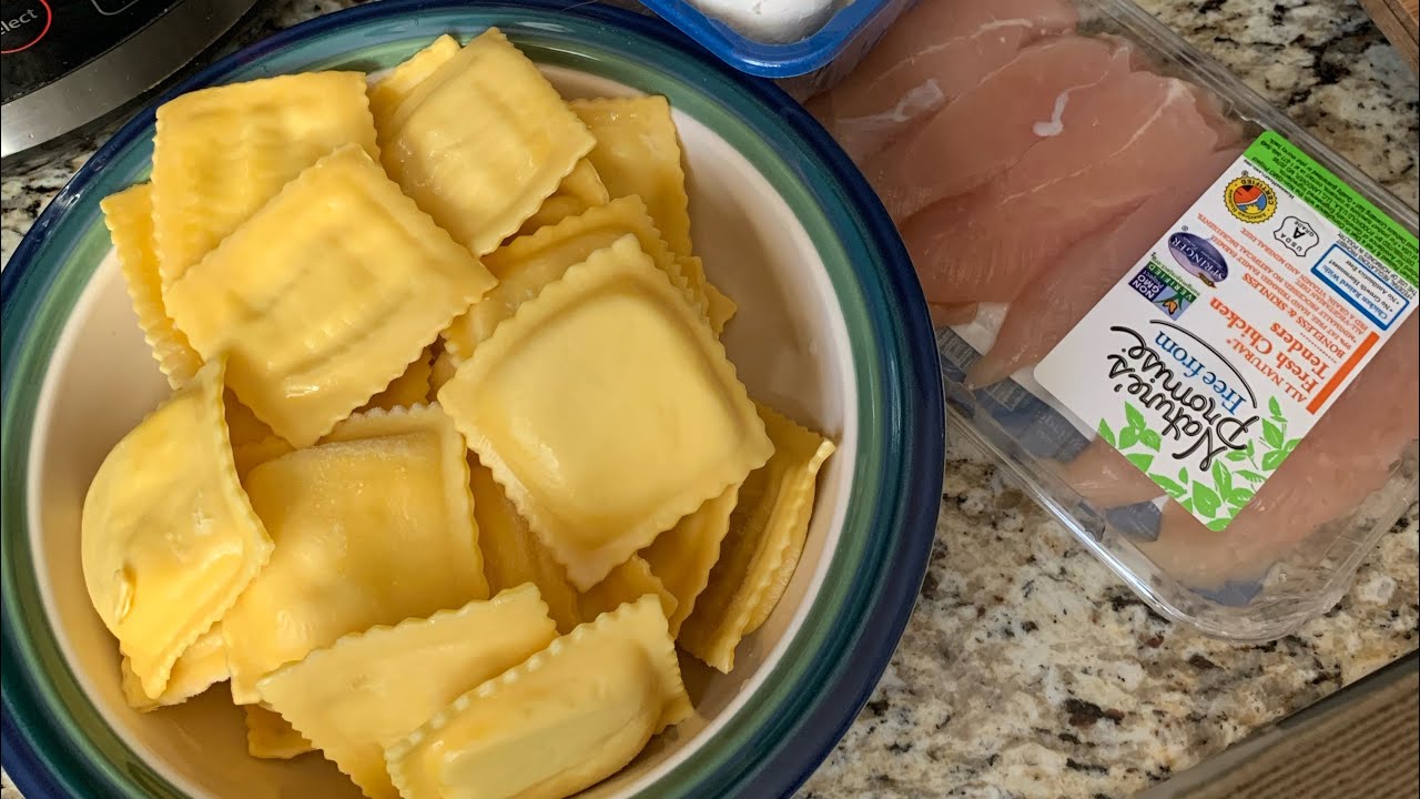 Receta: raviolis con pollo en salsa blanca - YouTube