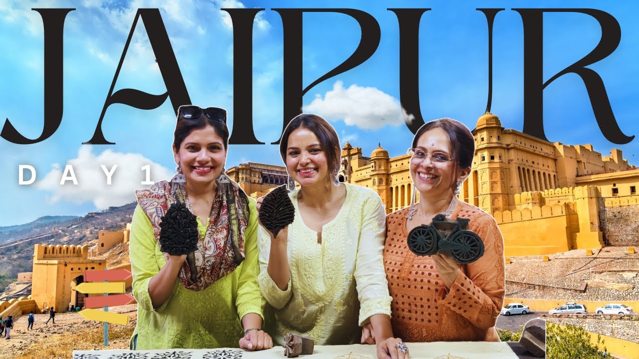 Day 1 in JAIPUR | SHOPPING | LOCAL FOOD | Titeekshaa Tawde with Aishwarya & Suruchi | Kota doria