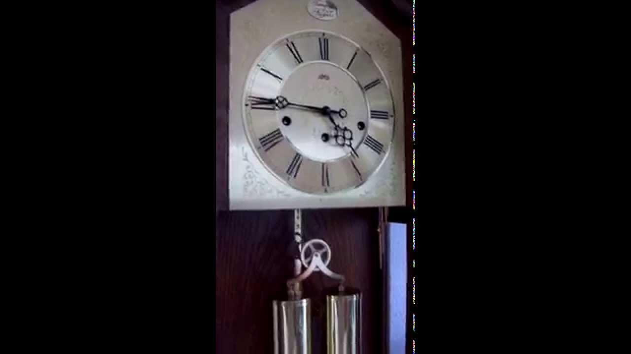 German FHS AMS Tempus Fugit 2 weight Westminster chime wall clock YouTube