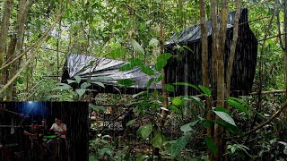 CAMPING HUJAN DERAS TENGAH HUTAN KALIMANTAN | MAKAN MALAM DENGAN HUJAN DERAS