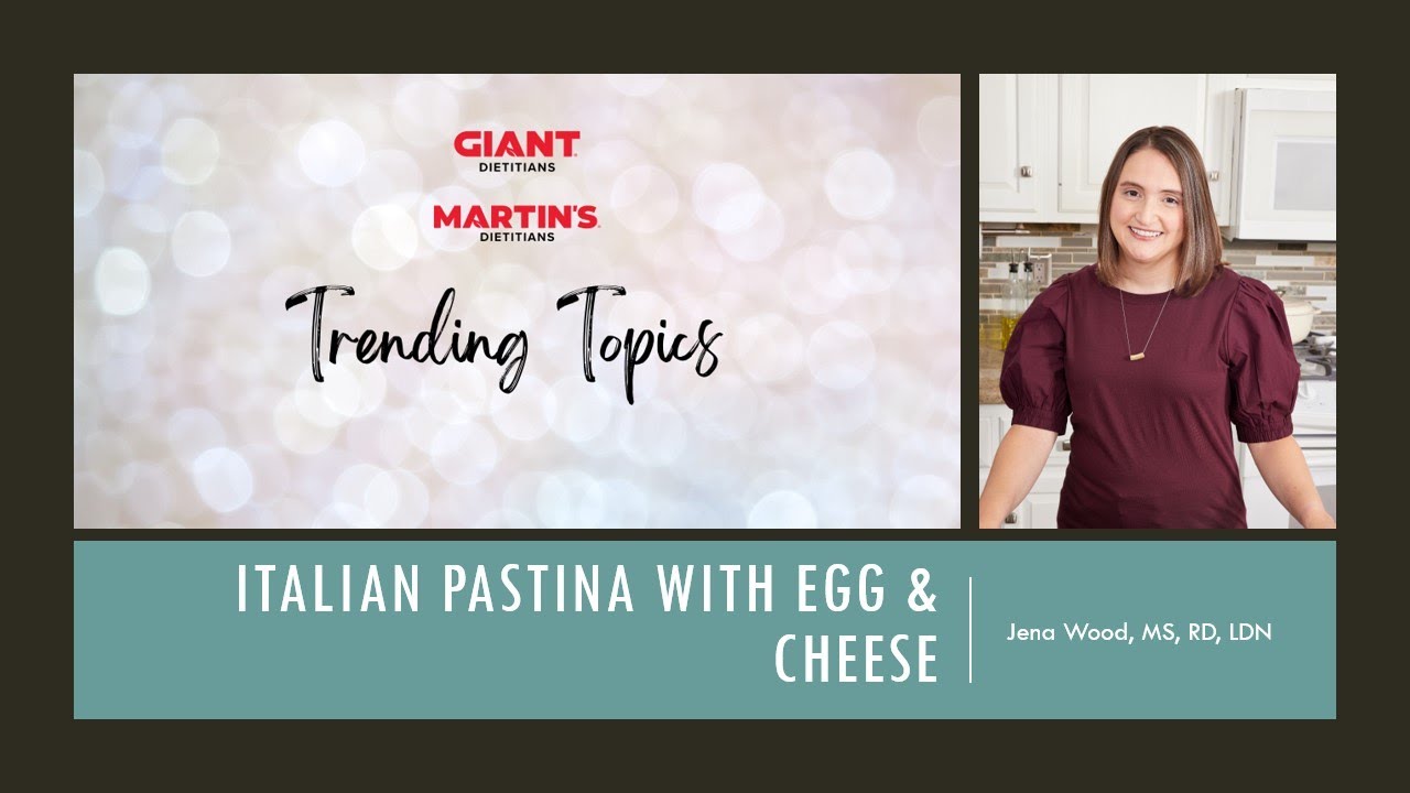 Trending Topics: Food Connects Us – Italian Pastina with Egg & Cheese
