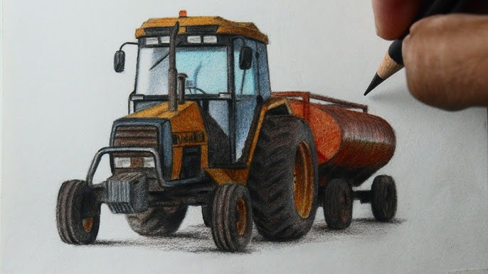 Como desenhar um trator New Holland T7 