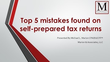Top 5 income tax return mistakes