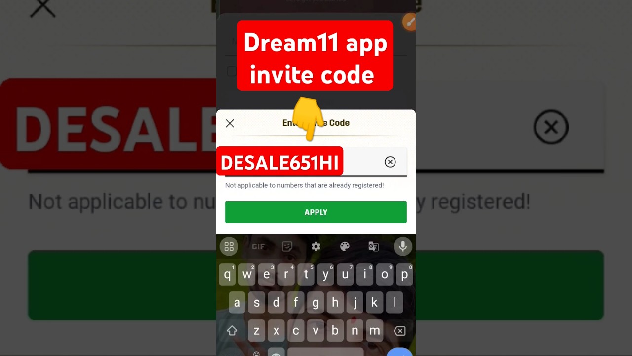 Dream11 app invite code | Dream11 invite code kaise dalte hai