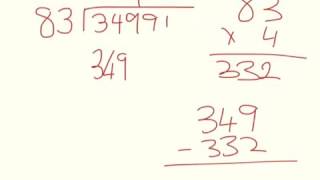 Long division rounding divisor up or down