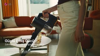 LG CordZero Kule, güçlü emiş gücüyle zahmetsiz temizlik sunuyor. Evdeki her köşe tertemiz!