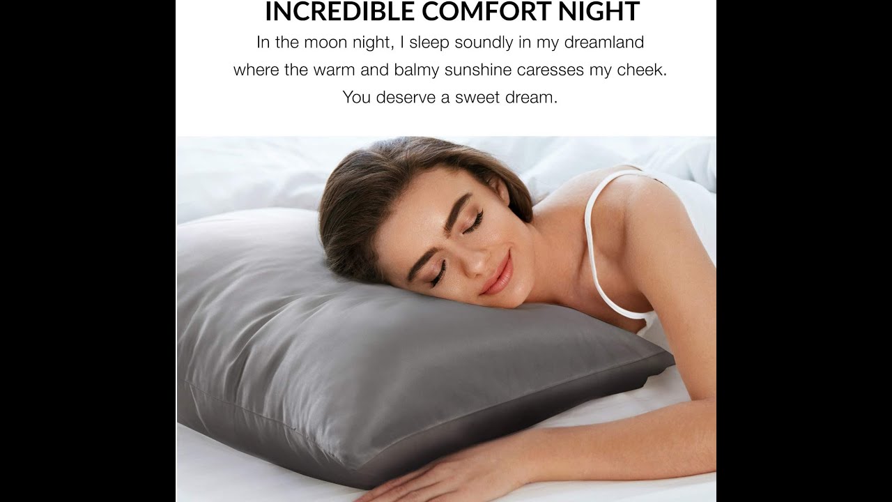 Satin Pillowcase for Hair and Skin, 2-Pack -Pillow Cases - Satin Pillow Covers with Envelope Closure