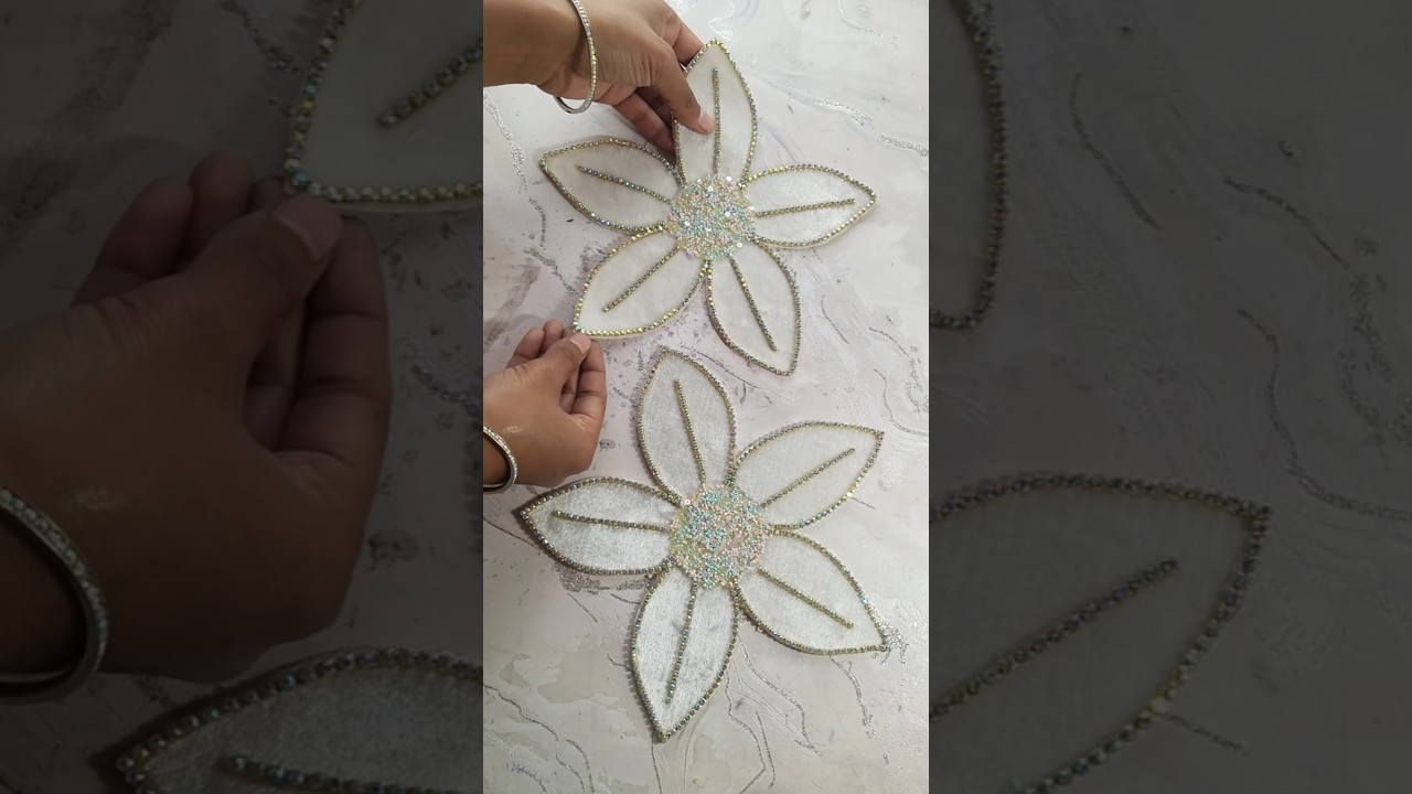White Luxury Shining Star Patch ✨ | Premium Embroidery Patch for Designer Dresses 🔥