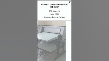 Used CTP Systems Machine | Glunz & Jensen-PlateWriter 3000 iCtP for SALE @Machinedalal