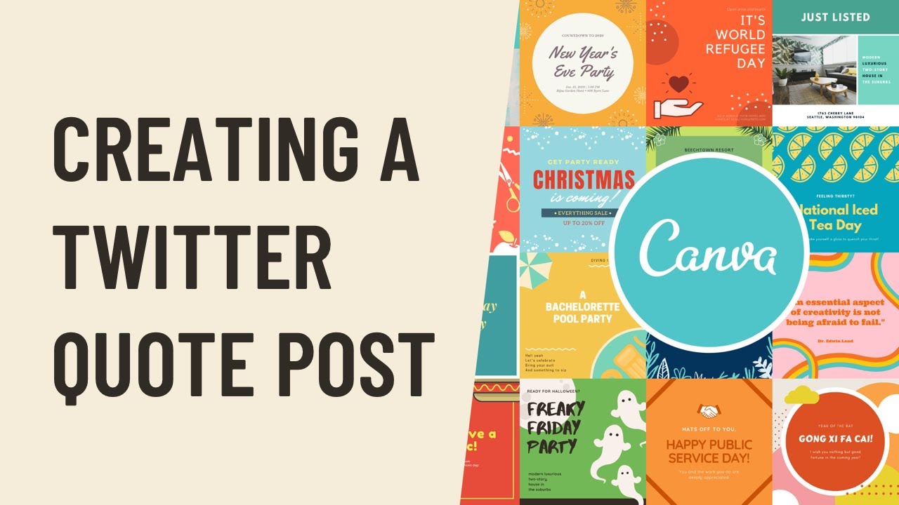 Canva Creating A Twitter Quote Post YouTube