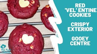 Red Velvet Cookies - perfect for valentines day! ♥️👌🏽 #shorts #thefoodcolumn #redvelvetcookies
