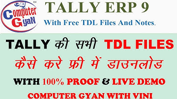 How to Get Free TDL Files । Free 100% geniune TDL For Tally With Demo ।