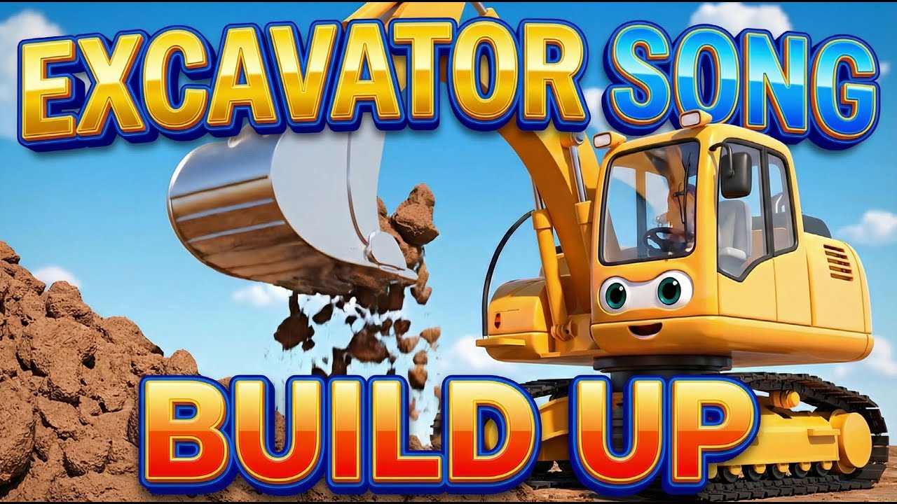 Учим Транспорт 🚜 Экскаватор и Грузовики 🏗️ Мелодия Лондонский Мост | Мультики про Машинки