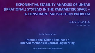 Exponential Stability Analysis of Linear (Irrational) Systems in the Parametric Space