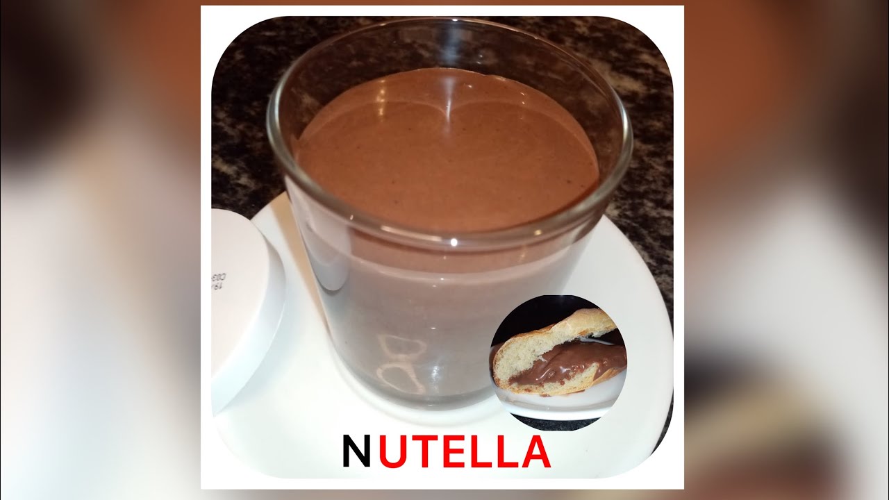 أسهل طريقة لتحضير شكلاطة لذهن أو نوتيلا في المنزل إقتصادية وسريعة كتجي أكثر من رائعة 😋😋