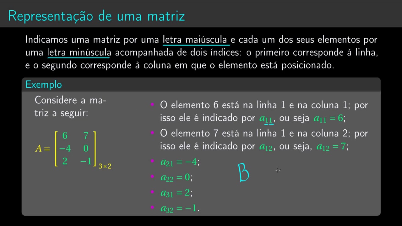 Matrizes - Definição e representação - Aula #1 - YouTube