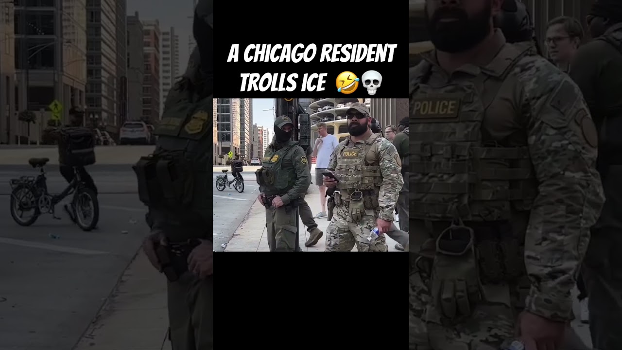 Bicyclist TROLLS ICE Agents! 🤣 