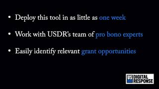 USDR Grant Identification Tool Demo