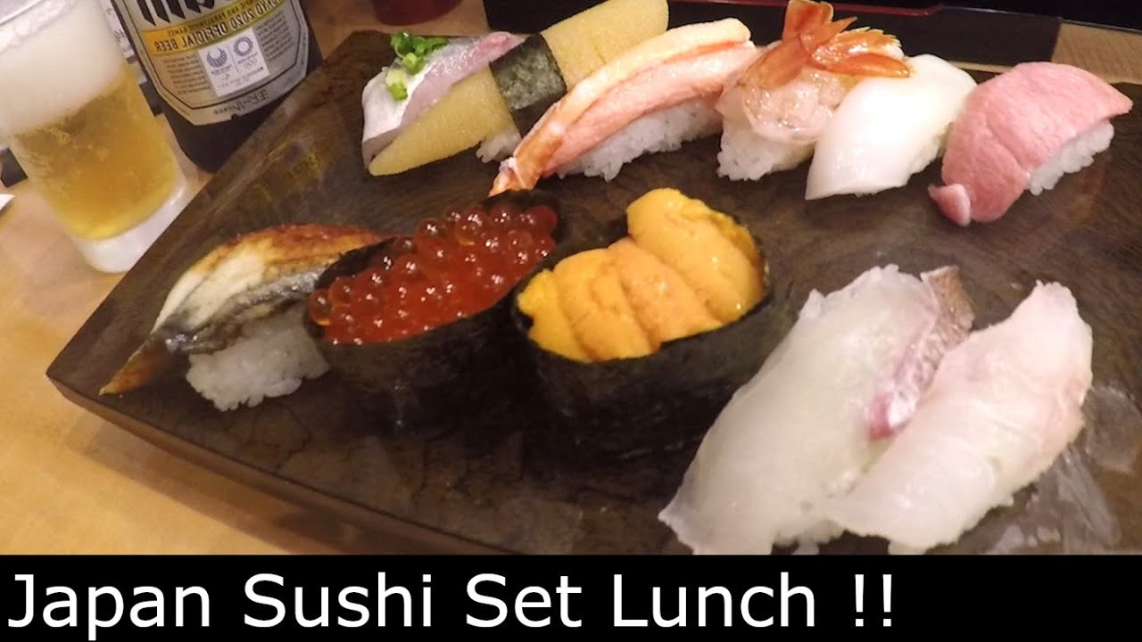 Kanazawa Japan Sushi Set Lunch Gourmet Hakusan sushikuine YouTube