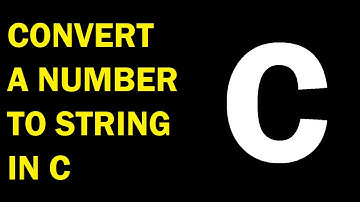 Convert a number to string in C