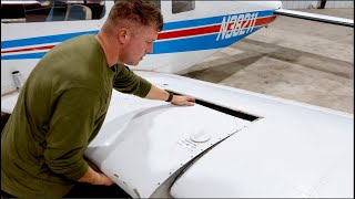 Piper Cherokee fuel tank removal (A Tug hit the Warrior)