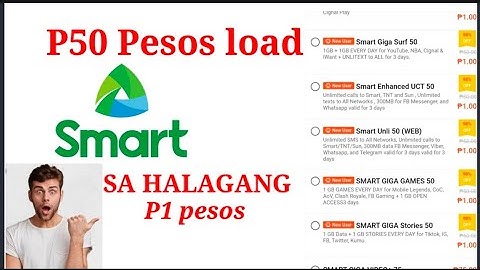 P50 PESOS LOAD SMART NABILI KO SA HALAGANG P1 PESOS |SHOPEE PROMO